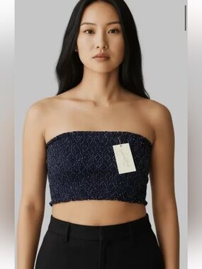 Universal Thread Navy Blue Printed Tank Top